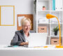 portrait middle aged businesswoman office 90x80